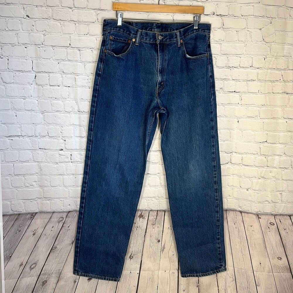 Levi's Mens’ Dark Wash 550 Relaxed Fit Jeans size W36 x L34